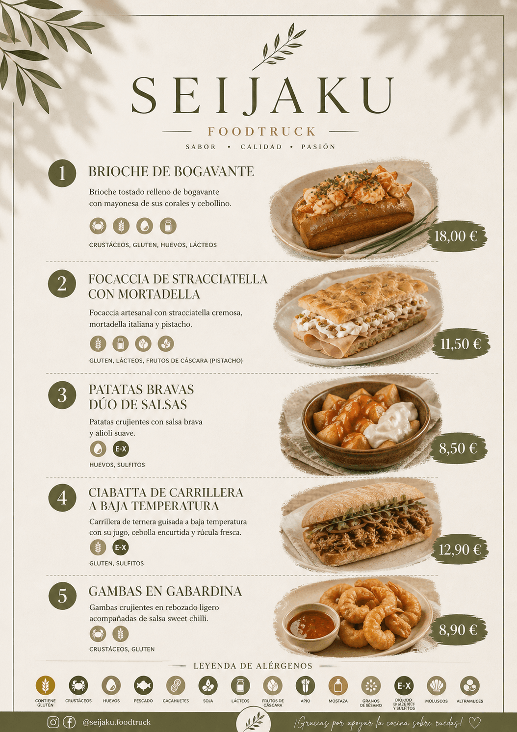 Menu Seijaku